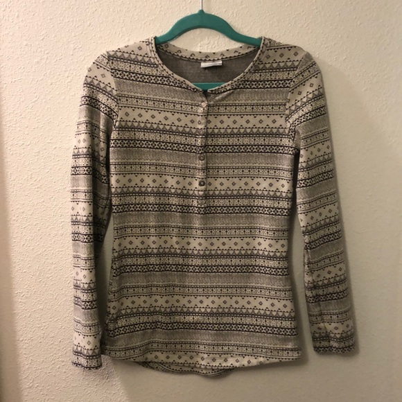 Columbia Tops - Columbia Fair isle heavy knit Henley